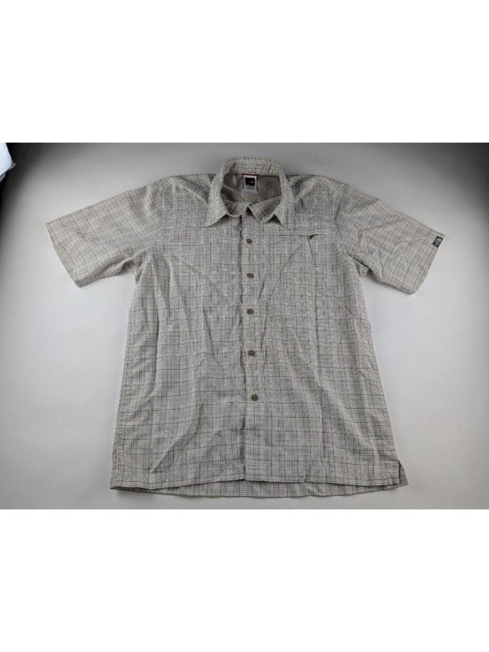 The North Face Cream Plaid Button-Front Short Sleeve Shirt